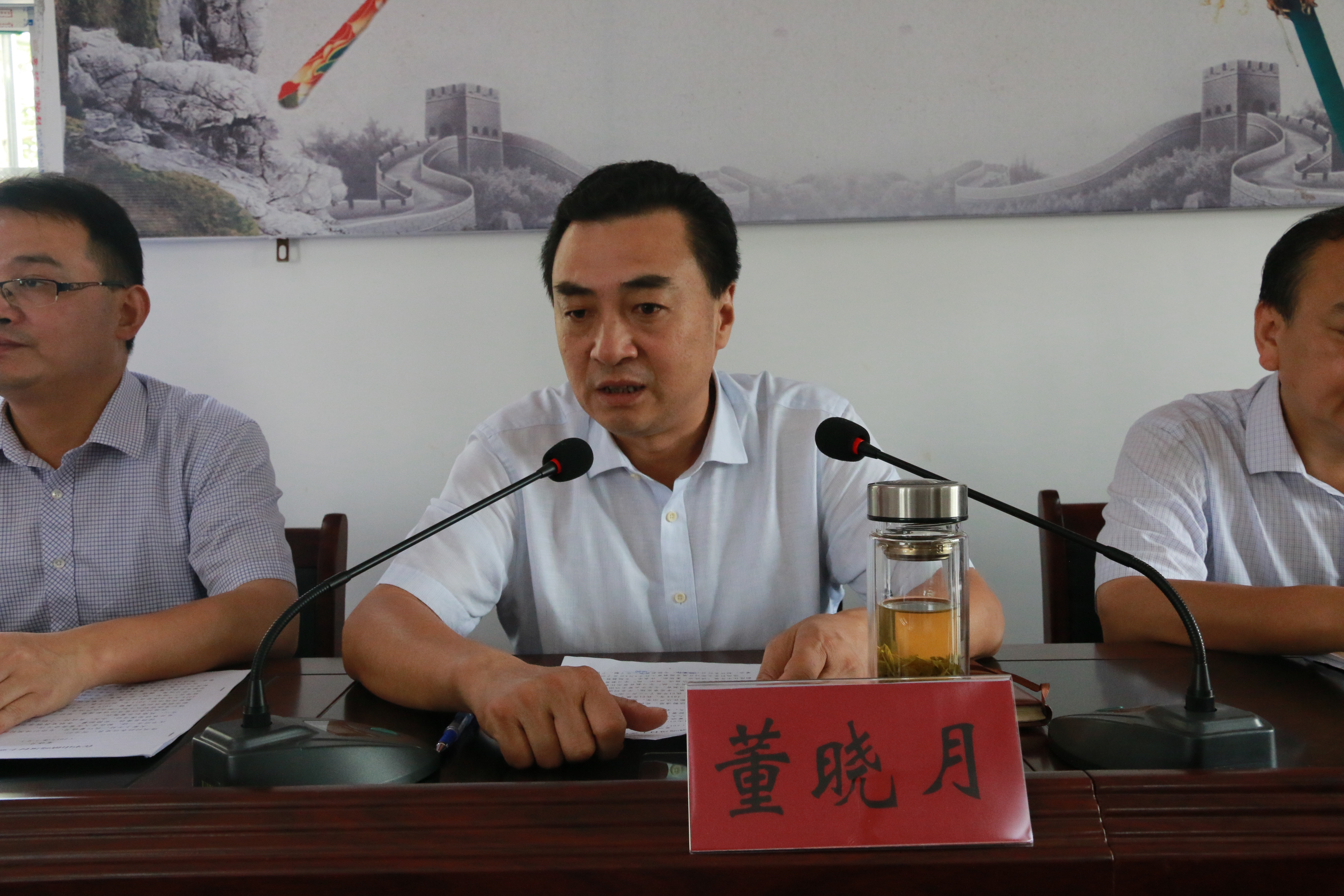 董晓月到平山镇鸣凤村作党课报告